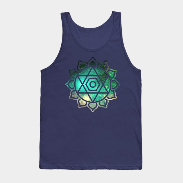 Galaxy Mandala: Anahata Tank Top by artofiwan